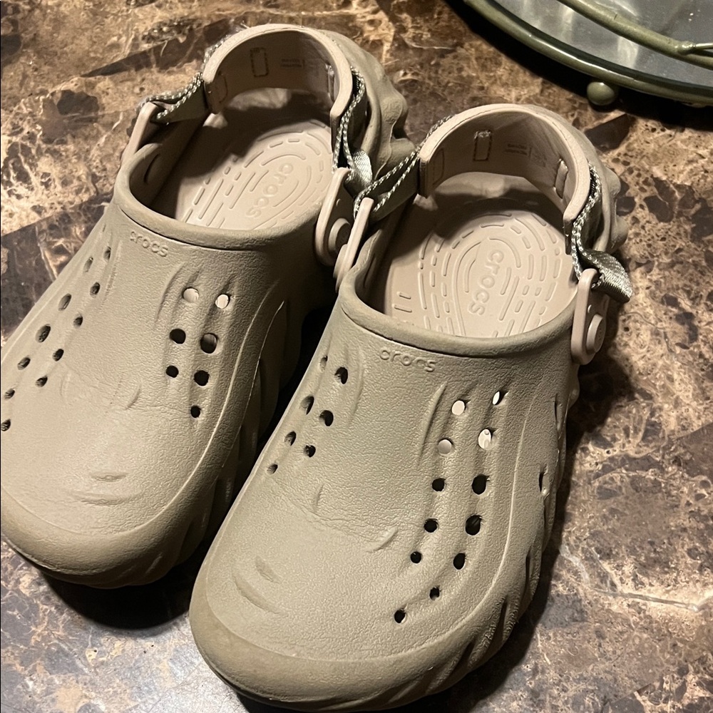 CROCS Kids' Slip-On Slippers - Beige